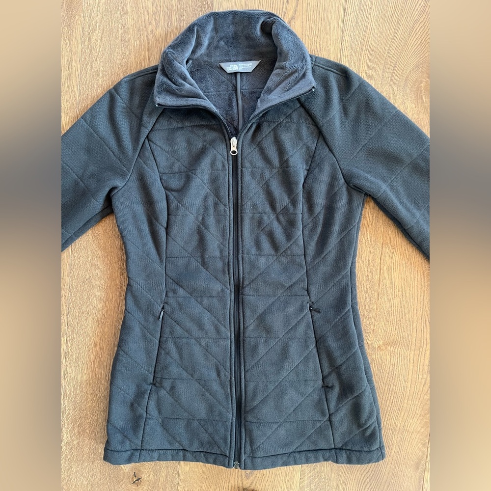 The North Face Women's Knit Stitch Fleece Jacket dark grey size s
